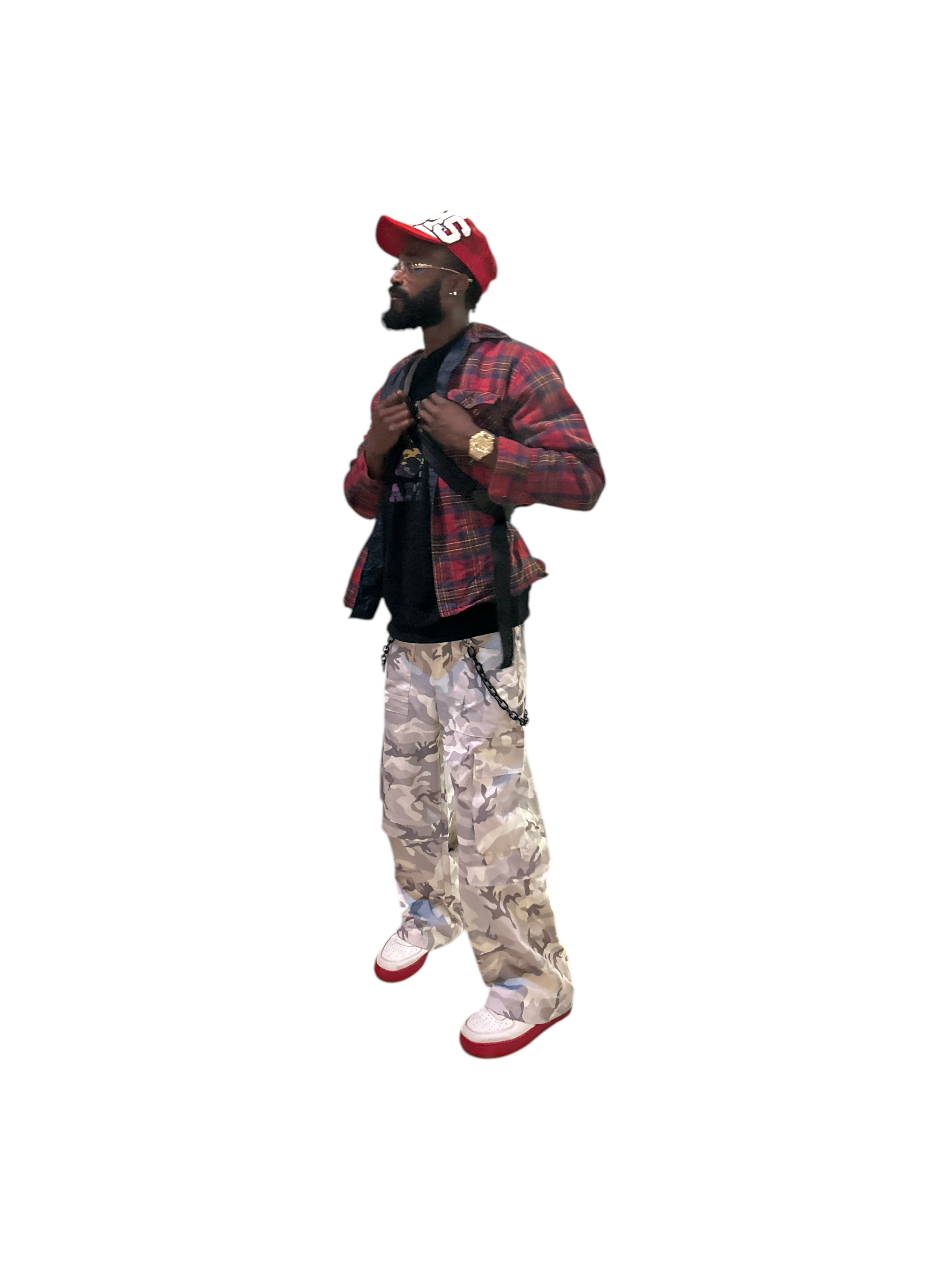 Camo Cargo Pants + Chains