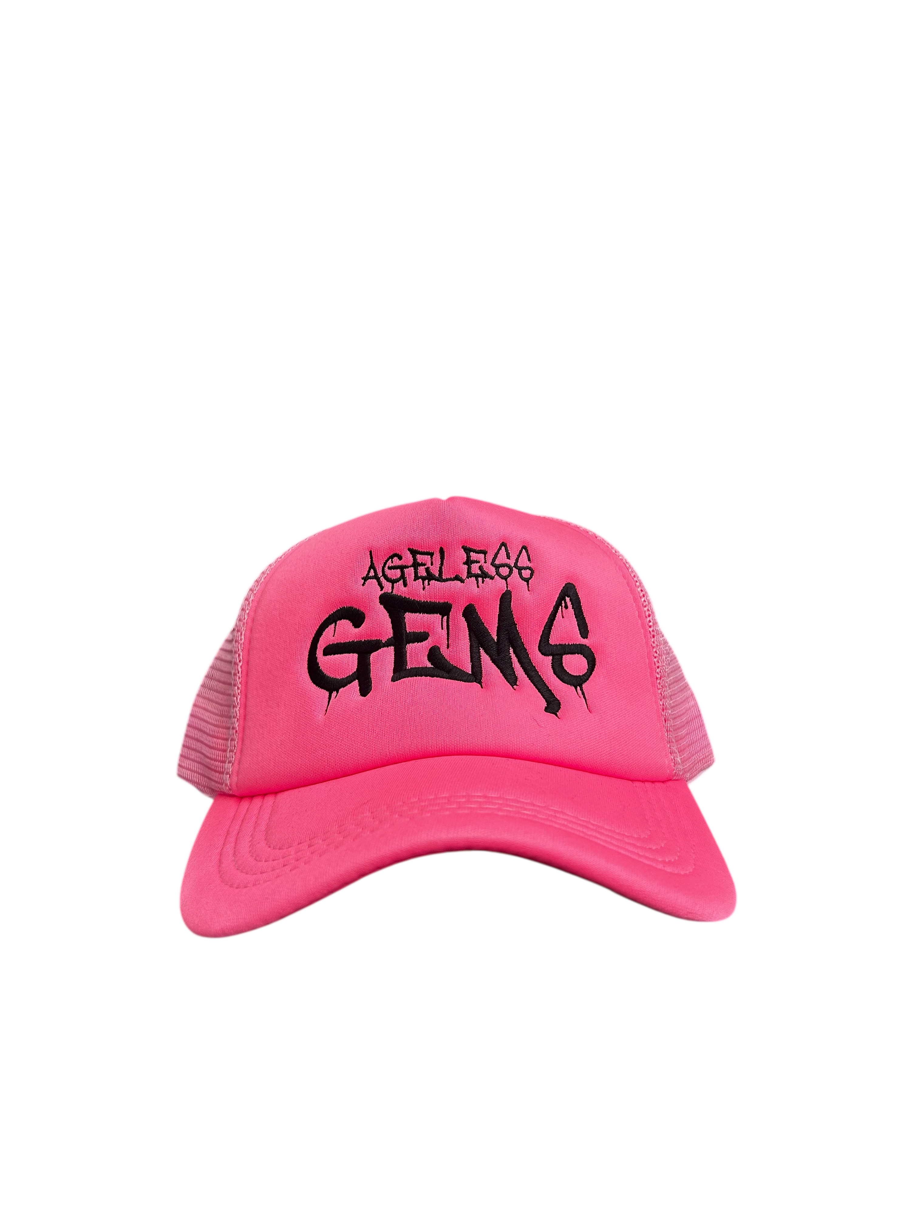 Ageless Gems Pink+Black Trucker Hat