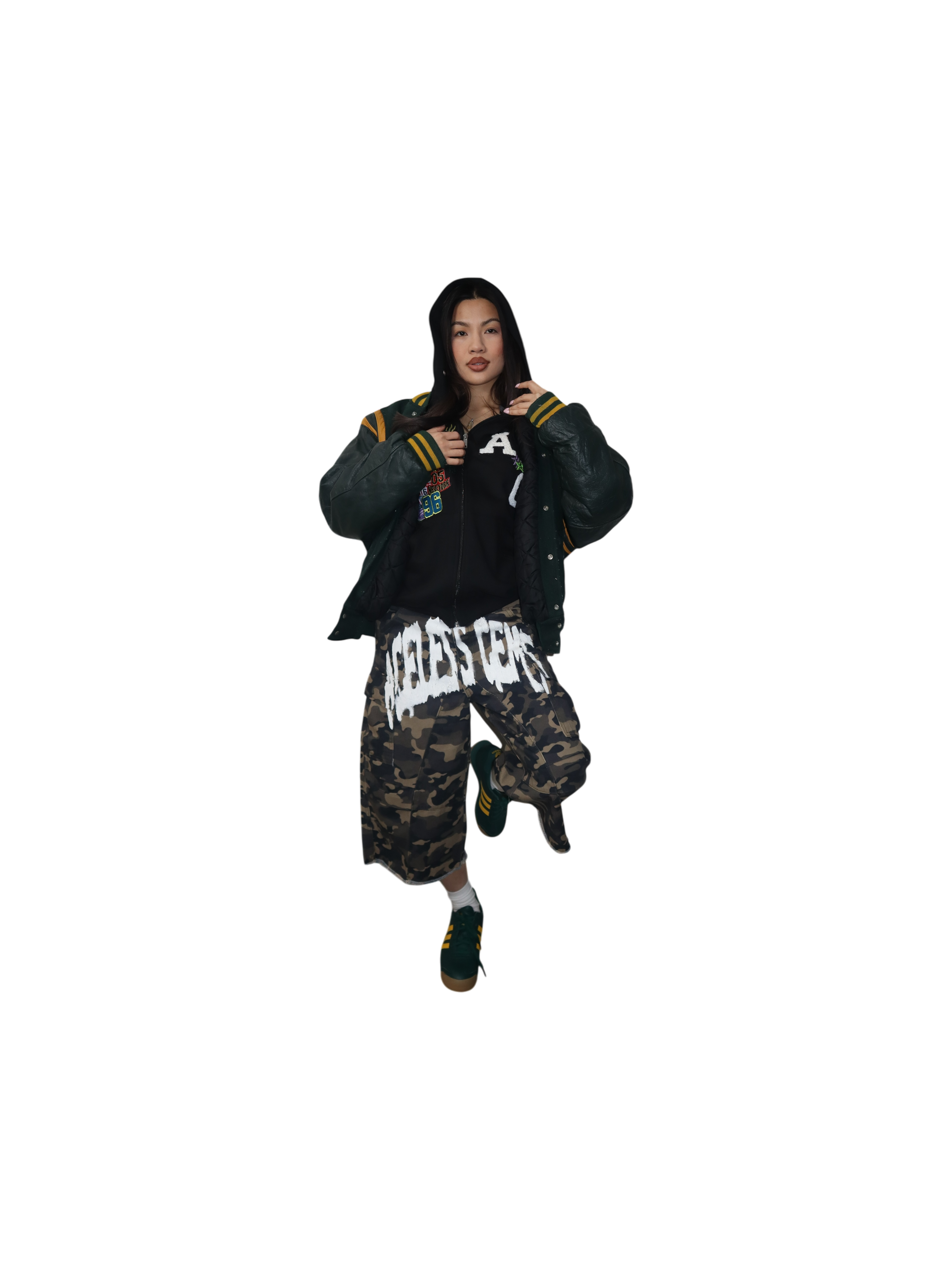 Baggy Wide Leg Camo Shorts