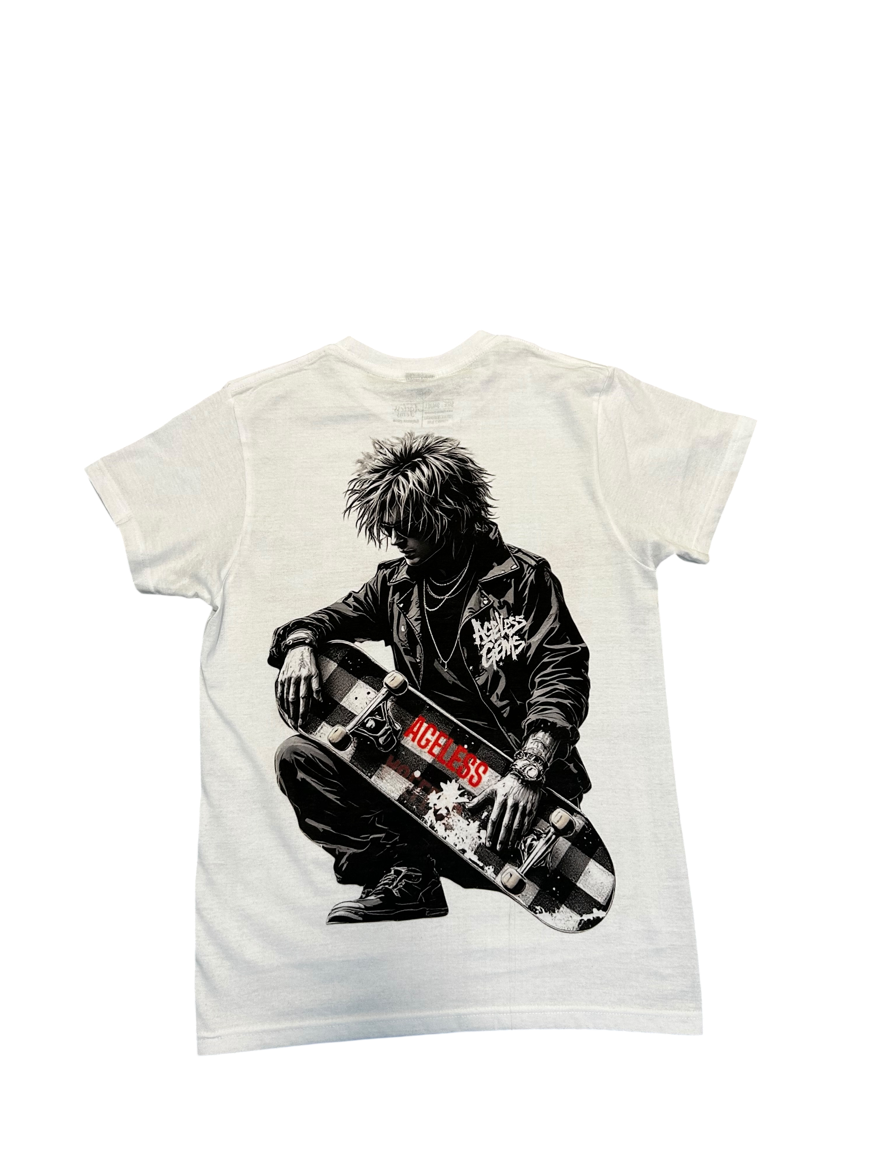 Ageless Gems Artboy White + Red Tee